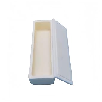 Square Rectangular Boron Nitride Crucible with Lid - High-Temperature Melting & Sintering Tool100x20x20mm