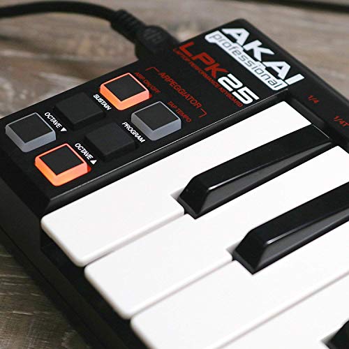 AKAI Professional LPK25 – Clavier Maître MIDI Ultra Compact avec 25 Touches Sensibles à La Vélocité d’Action Synthé… - Les Beatles, Paul McCartney, John Lennon, RIngo Starr, George Harrison AKAI Professional LPK25 - Clavier Maître MIDI Ultra Compact avec 25 Touches Sensibles à La Vélocité d'Action Synthé… – Image 6