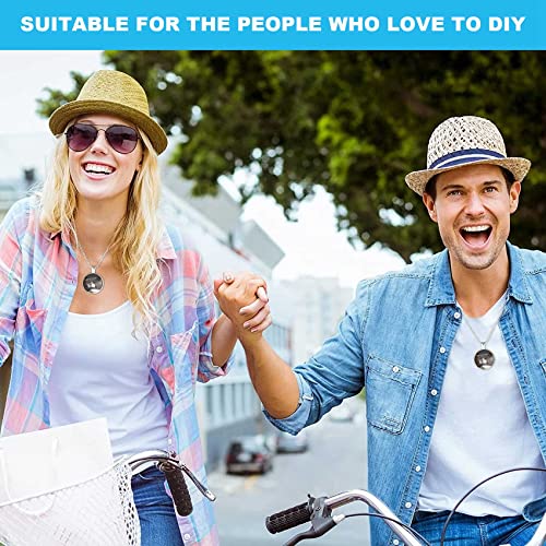 Benefischl Set mit Aufklebern, Aluminium, für Sublimation, Aluminiumfolie, für runde Anhänger, für Leere Lünette, Scheiben zur Sublimation (50 Stück)