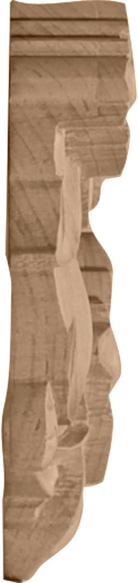 Ekena Millwork ONL16X06X01FLCH Medium Floral Swag Wood Onlays, 16 1/8" W x 6" H x 1 3/8" D, Cherry