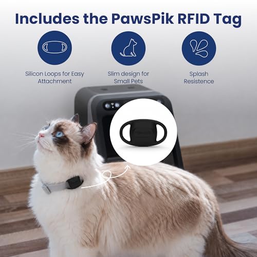 Automatic Microchip RFID Cat Feeder, 16-Cup, Black | ISO Microchip & PawsPik RFID Tag Compatible, App Control, Portion Control, Personalize Feeding - Image 7