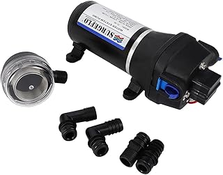 Futchoy Pompa wodna DC 12 V, samozasysająca, wysokociśnieniowa pompa wodna, 17 l/min, 40 psi, membrana, samozasysająca pompa wodna, do przyczep kempingowych, łodzi