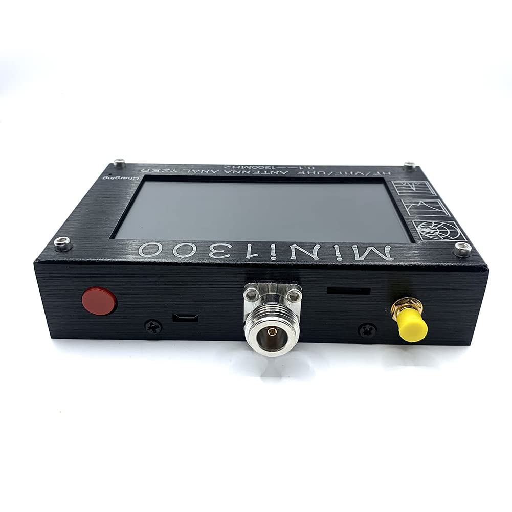 MINI 1300 0.1-1300MHz HF/VHF/UHF SWR enna Analizador medidor de frecuencia de barrido TFT LCD de 4.3 pulgadas