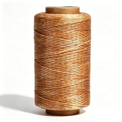 Hilo encerado para coser cuero 273 yardas Khaki miniatura 1