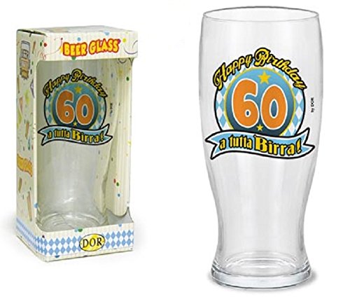 Dor BICCHIERE 18 ANNI Calice vetro Gadget stampato idea regalo festa 18° Compleanno