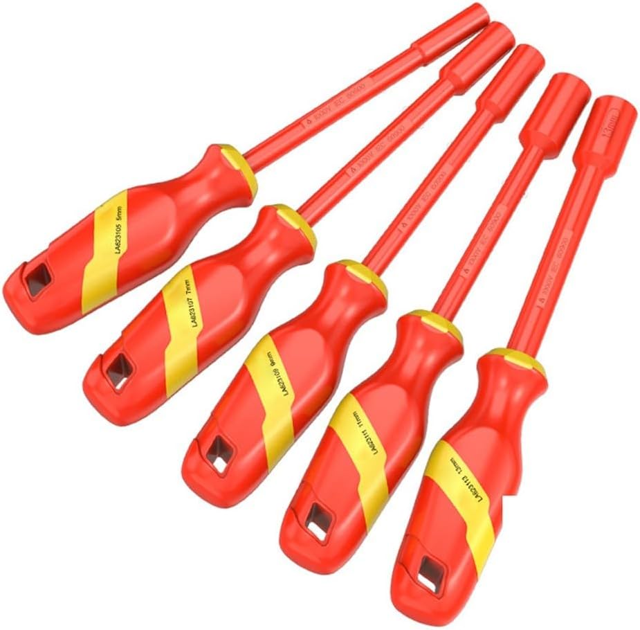 1000V Insulated Socket Wrenches, Hex Socket Wrench SET TPE Insulation Protection Hand Tool Set Multiple Sizes 4Mm-14mm(8mm)