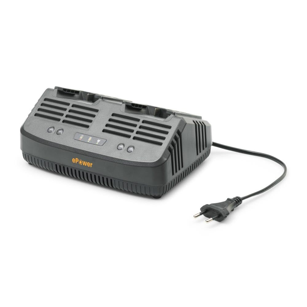 STIGA Caricabatterie standard doppio C 215 D da 20 V, Corrente di Carica da 2 Ah, Spina Europlug