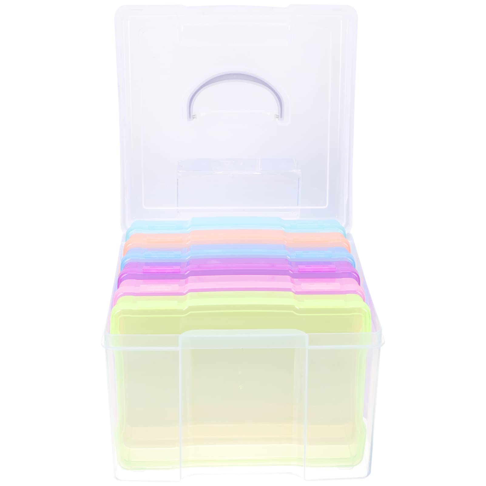 balacoo 5x7 Photo Storage Cases Card Organizer Box Round Corners Easy Access for Small Items