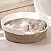CheerPals Katzenbett mit Kissen, 47cm Waschbar Katzenkorb aus Baumwollseilen geflochten, zum Schlafen für Alle Katze, All Season Universal