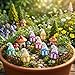 Jetec 25 Pcs Easter Mini Gnomes Figures Miniature Gnomes Tiny Egg Figurines Statue for Easter Stuffer Gifts Fairy Garden Landscape Patio Yard Lawn Decor Accessories to Prank Hide and Seek