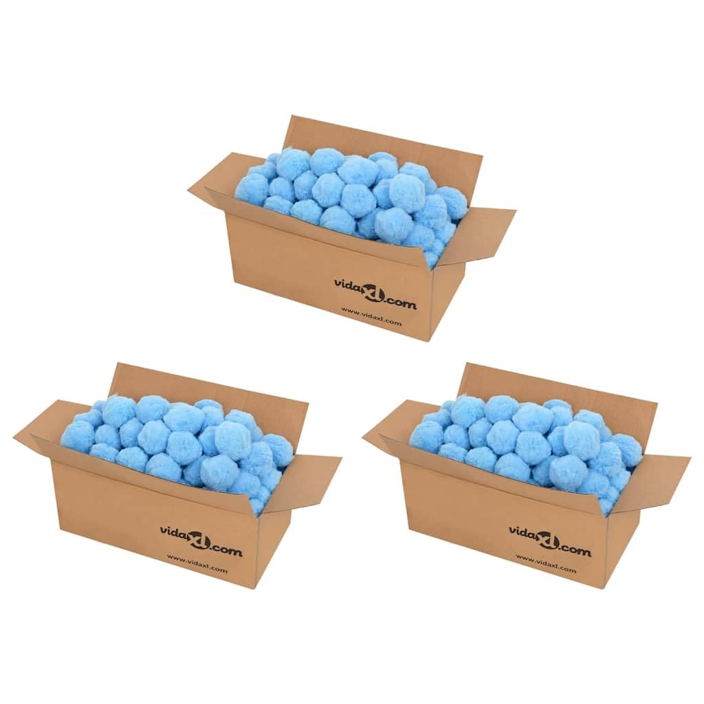 Bolas de filtro de piscina azul de polietileno de 2100 g de volumen, 50 mm de diámetro, repuesto para cartucho de filtro y filtro de arena, cuidado eficiente del agua para piscina, jacuzzi
