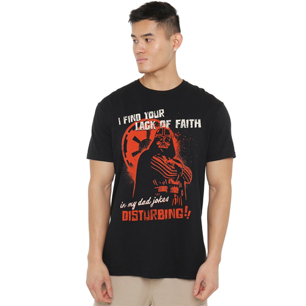 Star Wars Vader Dad Jokes Disturbing Unisex T Shirt, Black, Large