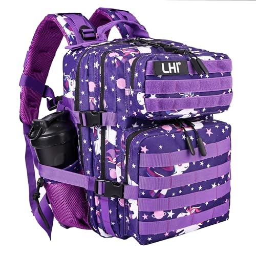 Image of LHI Tactical Military Backpack for Men and Women 25L /35L Army Assault Pack Bag Small Rucksack with Bottle Holder