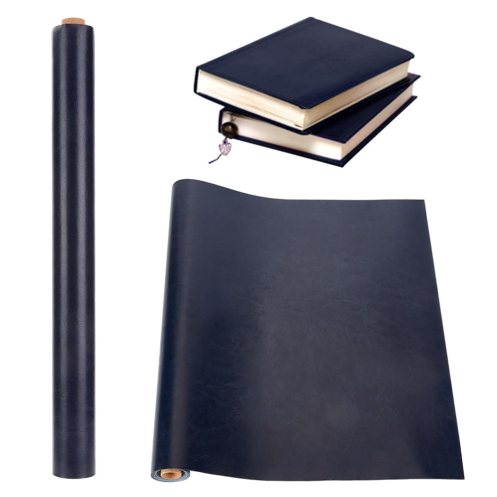 47.2x16.9 Inch Black Imitation Leather Book Binding Cloth Bookcover 0.7mm Thick Imitation Leather Book Cloth Leather-Like Book Cover For Book Binding Gift Box Making DIY Crafts