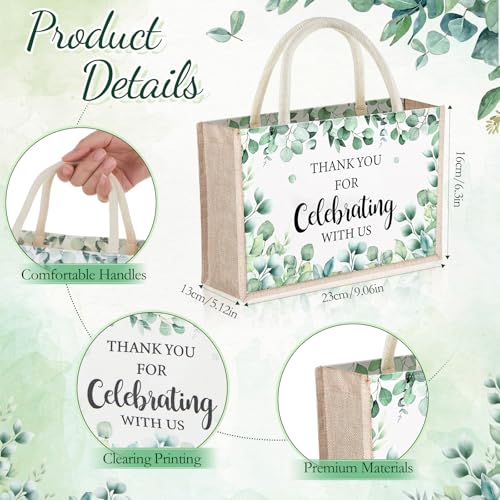 Paterr 12 Pcs Thank You Canvas Bags Bulk with Handles for Women Reusable Appreciation Burlap Toe Bags2