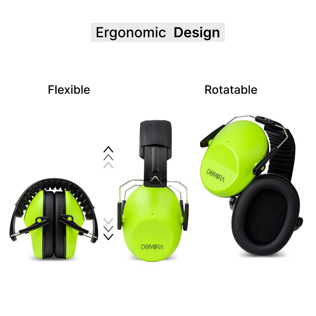 DOMIRA Ear Defenders, Noise Cancelling Ear Muffs For Kids, Hearing Protection, Shooting Ear Defenders, Autism Headphones - Image 4