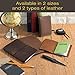 Elan Publishing Company Elan Publishing Company Stitched 5 by 8 in Leather Journal Notebook Cover with 5 Journals