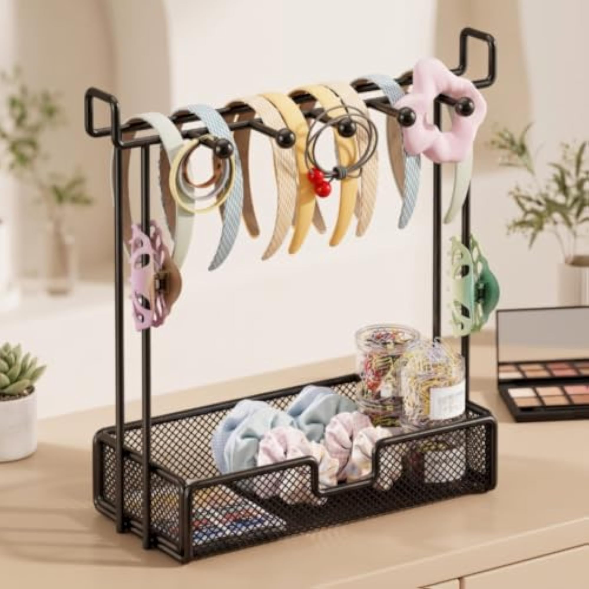 Desktop Hair Accessory Organizer Mesh Headband Holder