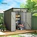 Outsunny Gerätehaus Kunststoff 3,24m³ 190x191x215cm Wetterfestes Gartenhaus mit Pultdach und abschließbarer Tür, Outdoor Geräteschuppen für Außenbereich Hinterhof, Hellgrau