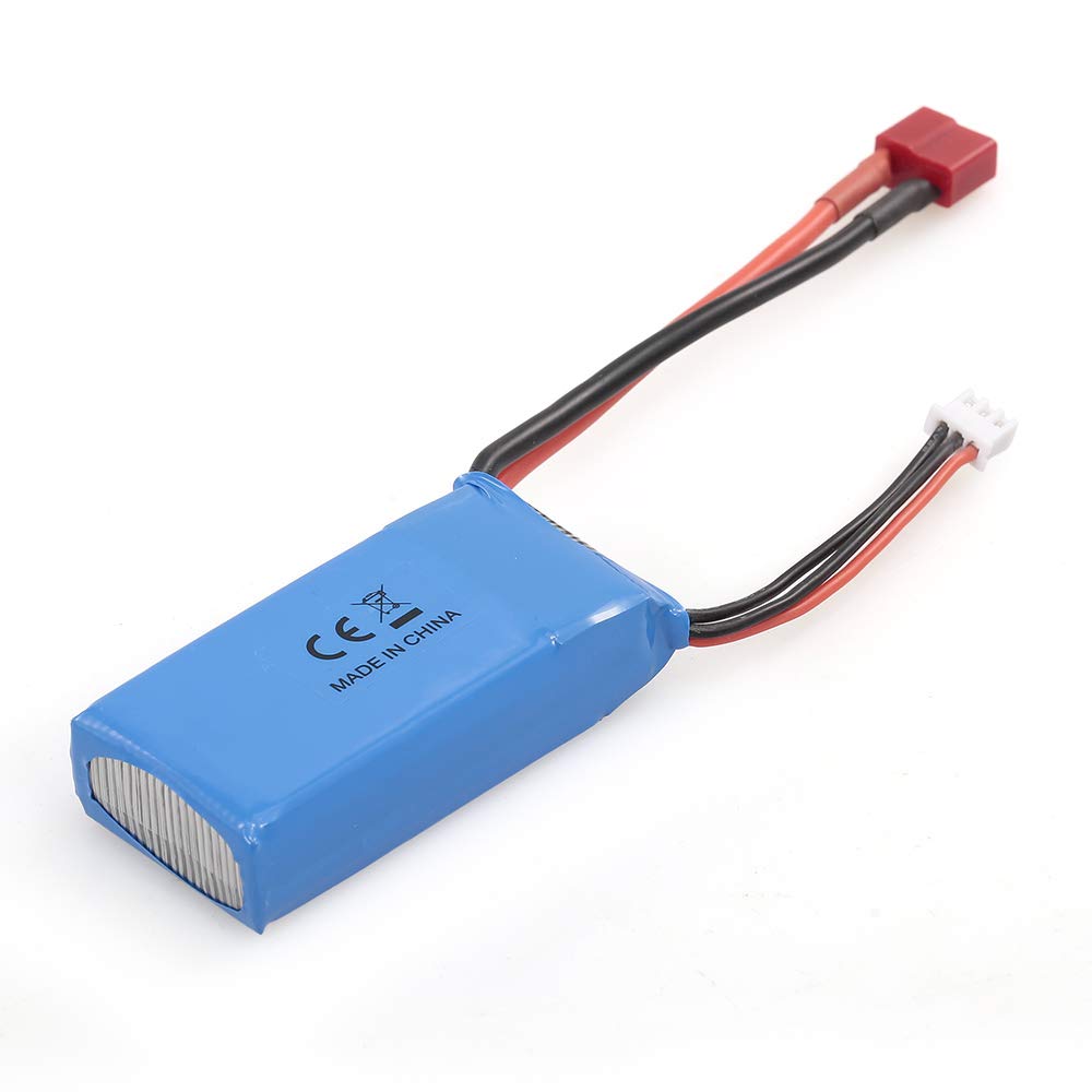 Goolsky- ZOP Power RC Li-Po Batería 7.4V 1500mAh 25C 2S Recargable con T Enchufe for RC Drone Coche Barco Helicóptero Avión 2pcs