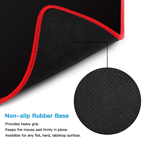 GGLTECK Large Gaming Mouse Pad XXL/Extended Mat Desk Pad 36"x12" Mousepad Long Non-Slip Rubber Mice Pads Stitched Edges with Portable Bag