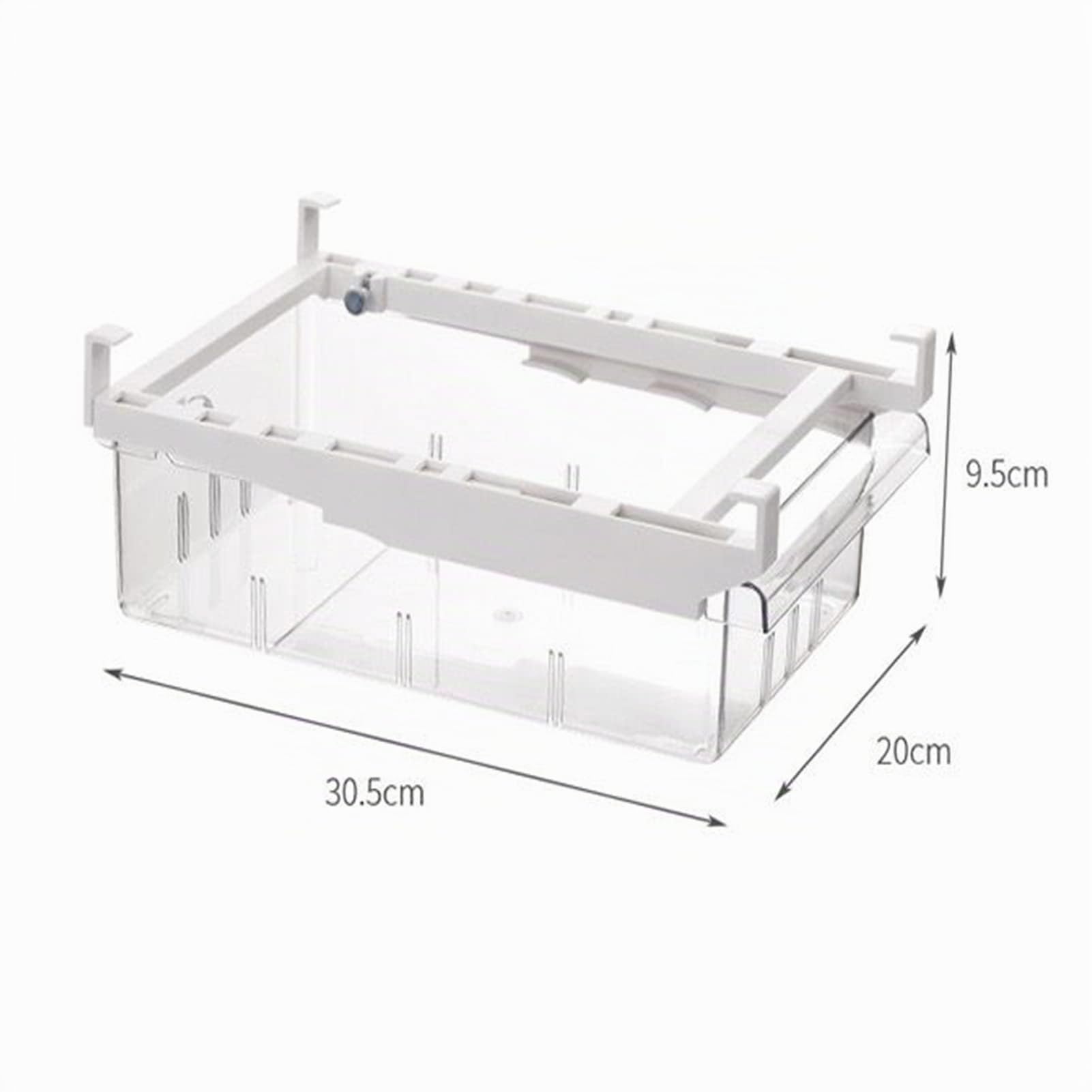 OctBird Cassetti per Frigoriferi 2 Pzs Grosso Cassetto Estraibile per Frigorifero Cassetto Frigorifero, Cassetti per Frigorifero Trasparente Cassetto Congelatore Frigo, 30,5 x 20 x 9,5cm