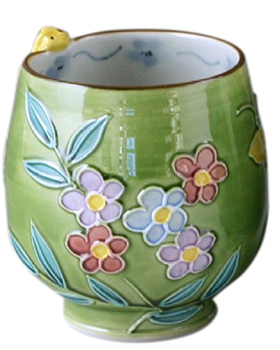 Amazon｜京焼 清水焼 湯呑 (木箱入) 黄ふくろう 小 昇峰窯 uck600-2 