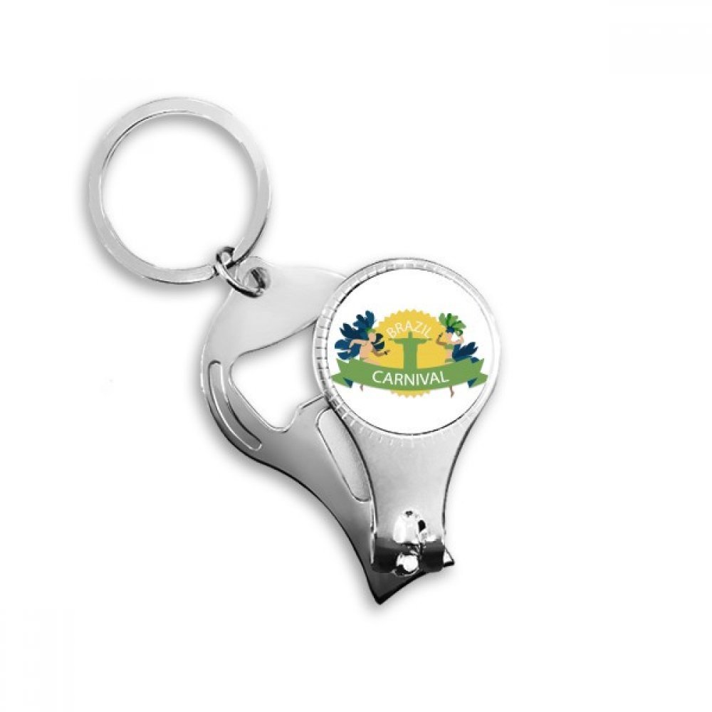 Porte-clés anneau multifonction coupe-ongles décapsuleur Mont Corcovado Brésil
