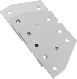ULTECHNOVO 4pcs 5 T-Connection Plate Metal Corner Brackets Right Angle Bracket Frame Holder Stand Timber Joint Plates 5 Hole Joint Bracket Joining Bottom Plates Angle Brackets Joint Boards 3D