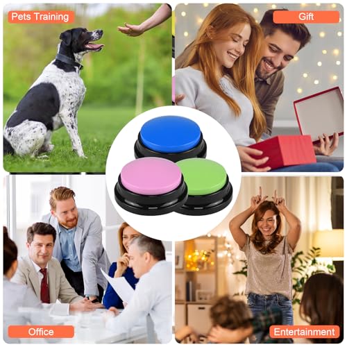 Dog pressing button to communicate
