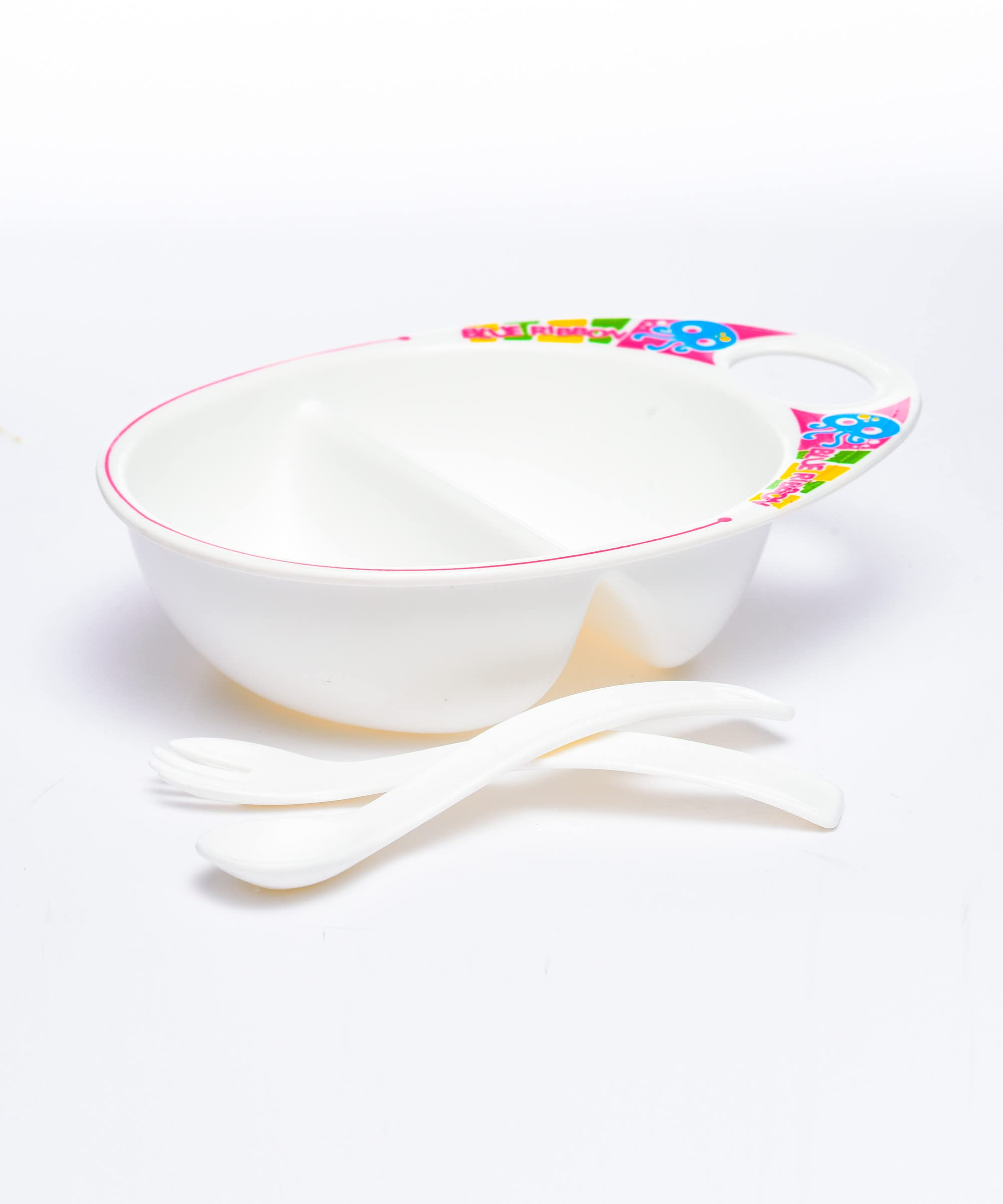 Nuebabe Feeding Set- Bowl, Spoon & Fork White