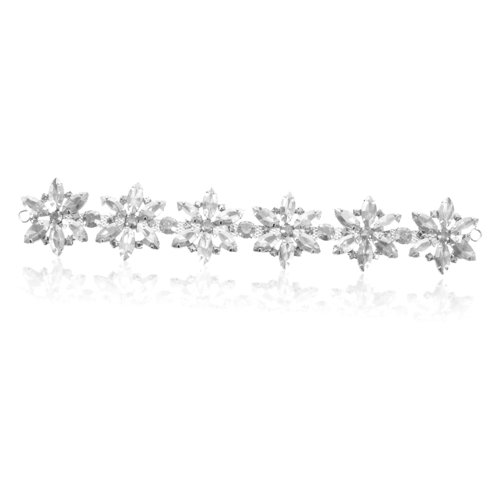 SEWACC 5stücke Strass-blumenapplikation Für Hochzeitsgürtel Dekorative Strass-patches Für Kleidung Schuhe Accessoires Blättriges Design Für -projekte Und Anlässe