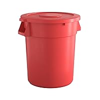 Vista 74 de Bote de basura comercial redondo de 44 galones en color gris