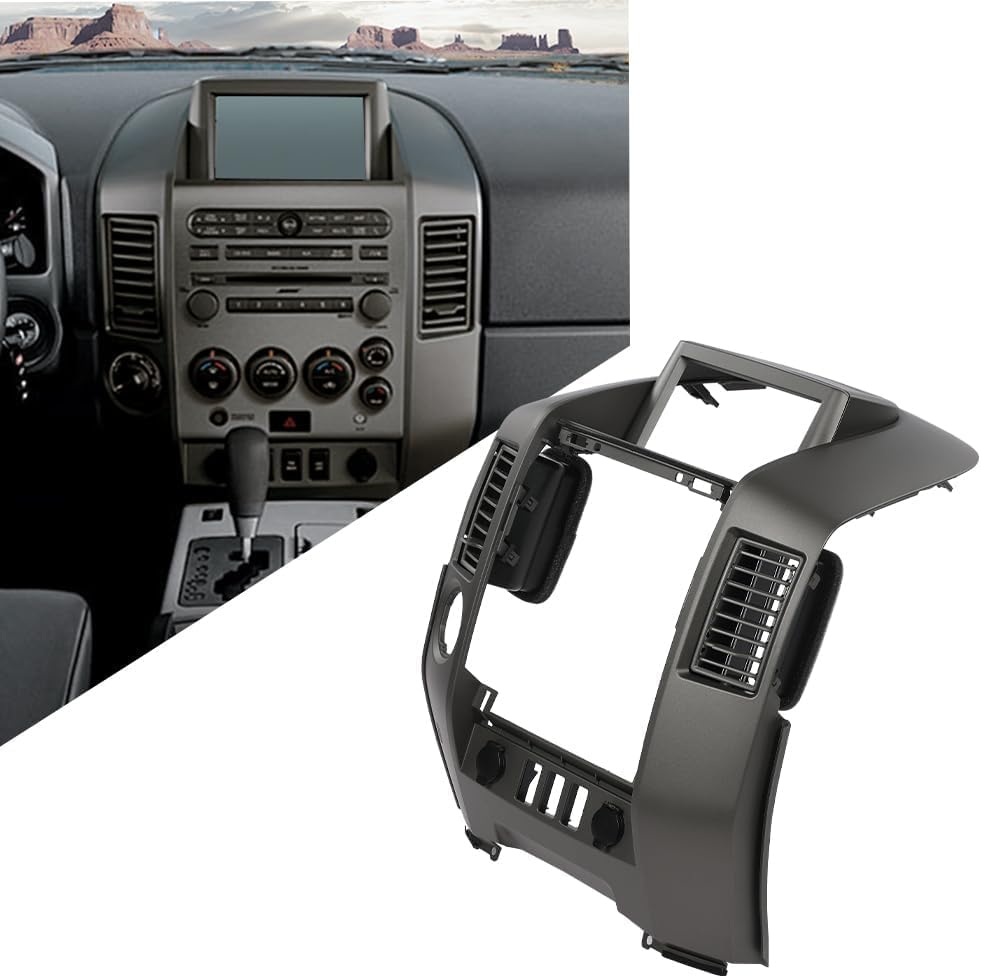 G-PLUS Dash Center Console Panel Lid w/Center Speaker, Compatible with Nissan Titan SE XE LE 2004-2015/Fit Nissan Armada SE LE 2005-2006,68257-7S500 Gray