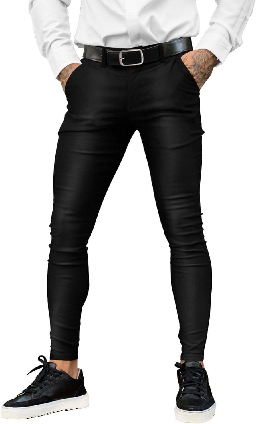 GINGTTO Men's Skinny Pants Slim Fit Chinos Pants For Man