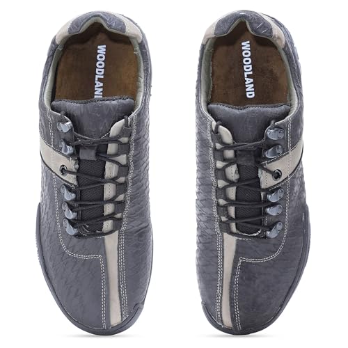 Image of Woodland Men Black Casual Shoes