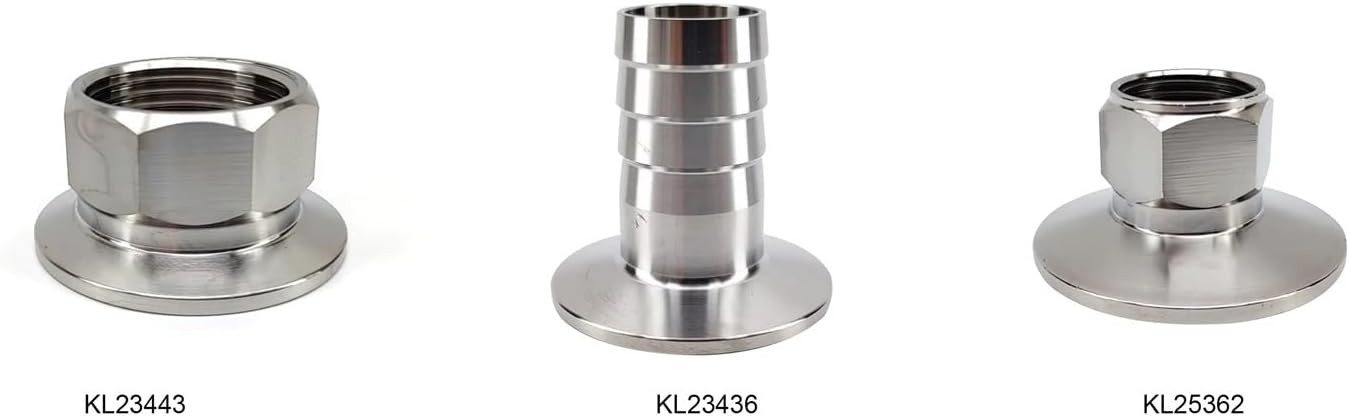 1Pcs 1.5inch TC connector with 1/2 icnh,1 inch Female or 25mm Barb beer accessories home brewing(KL25362)