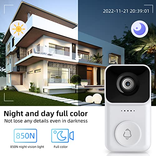 Gh Dynamics Video Doorbell Wireless,Wifi Doorbell Camera With Chime,2 Way Audio,Home Security Camera Door Bell Kits With Night Vision,Rechargeable Battery, Real-Time Alerts 2023 Updated #TOP6