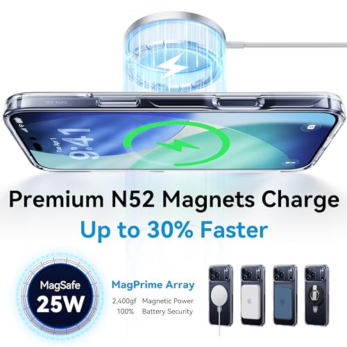 CASEKOO Ultra Magnetic Stand for iPhone 17 Pro Max Case Clear [Compatible with MagSafe] [16FT Military-Grade Protection] Transparent Slim Phone Ring 17 Pro Max Phone Cover 6.9 inch, Clear by CASEKOO - Used condition - Image 8