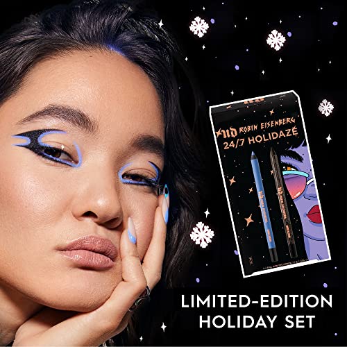 Urban Decay Robin Eisenberg 24/7 Holidaze Eyeliner Pencil Holiday Gift Set - Includes 2 Exclusive Shades In Lunar Landing (Periwinkle Matte) & Snow And Stars (Black Glitter) - Cruelty Free & Vegan #TOP1
