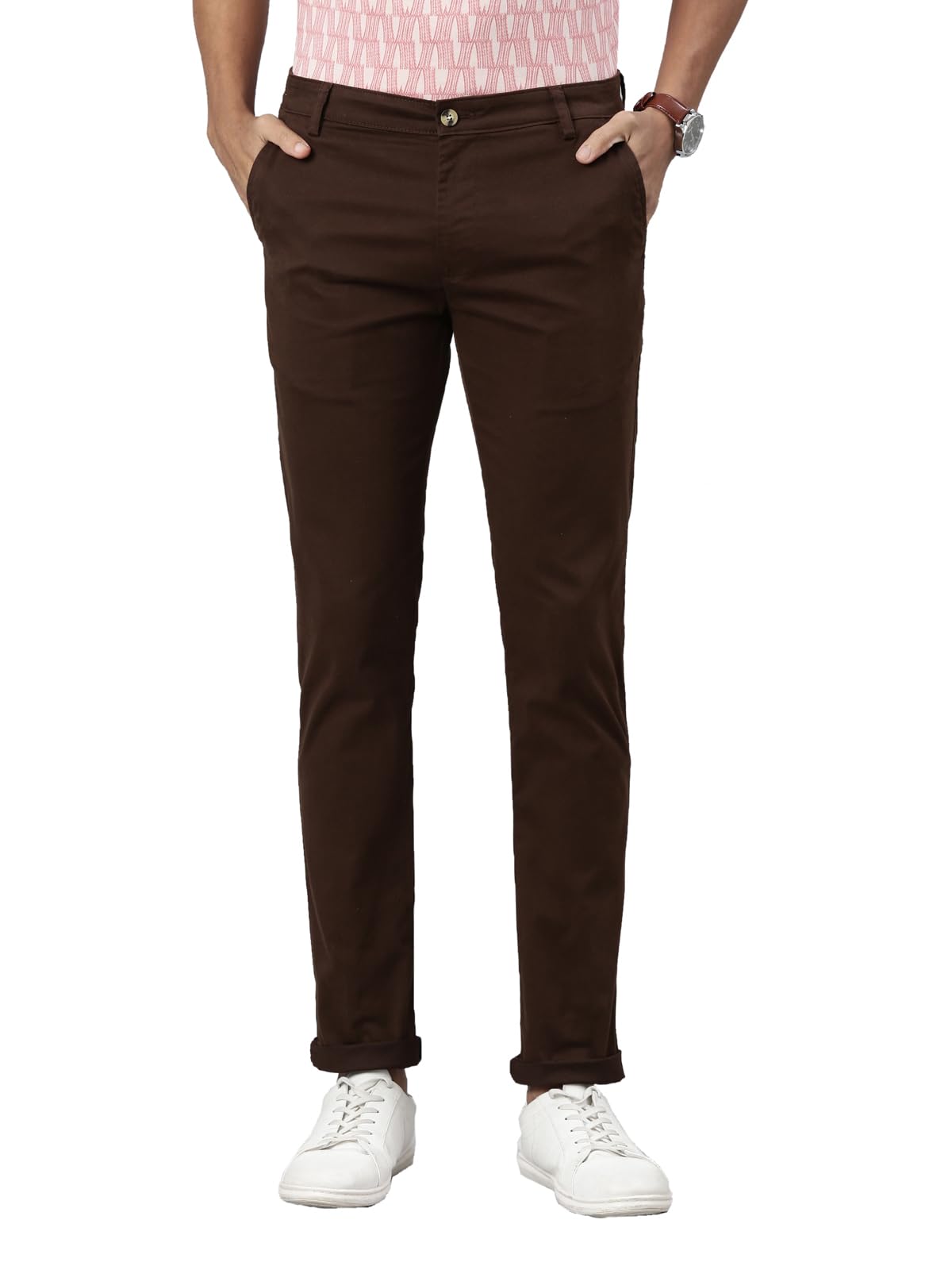 classic polo Men's Cotton Lycra Slim Fit Chinos-picture-5