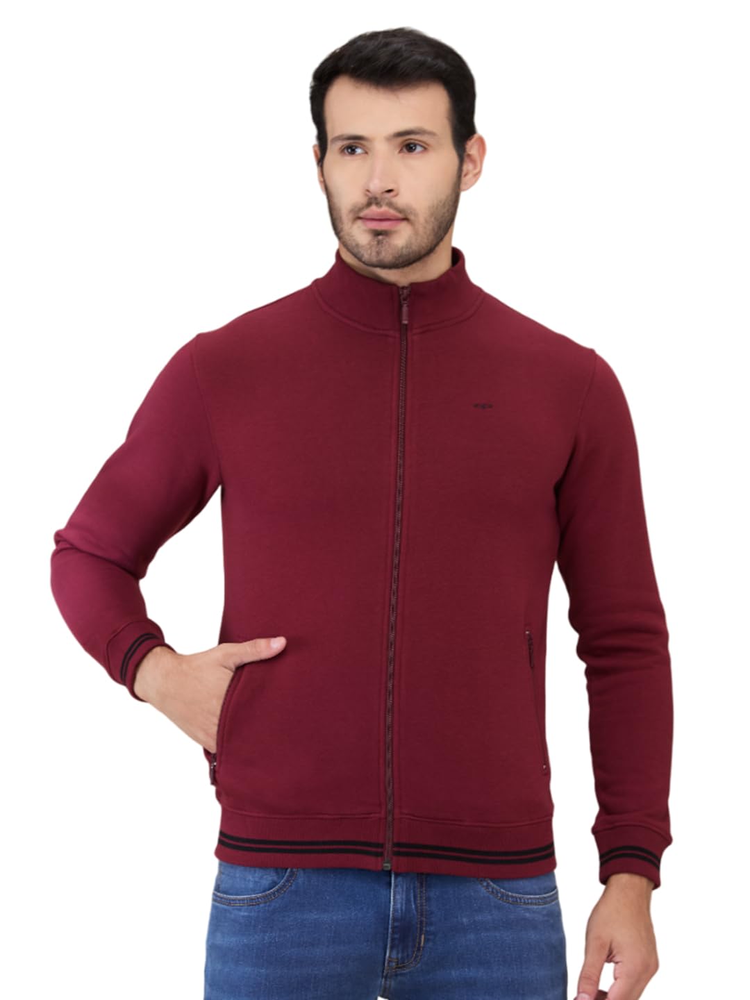 Men Regular Fit Solid Pattern Cotton Polyester Blend Full Sleeve Henley Neck Casual Sweatshirt-image-31