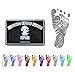 Baby Hand and Footprint Kit by Forever Fun Times | Get Hundreds of Detailed Prints with One Baby Safe Ink Pad | Easy to Clean, and Works with Any Paper or Card | Clean and Safe (Black)
