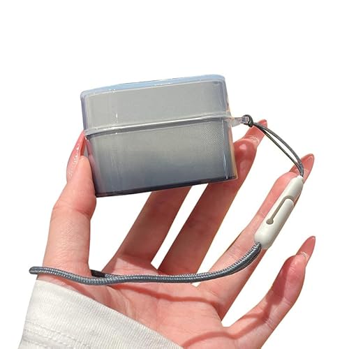 CYBERGARAGE�EFor WF-1000XM6 �N���A�P�[�X �J�o�[ �O���b�^�[ �O���f�[�V���� �N���A ���� TPU �X�g���b�v�t�� �V���v�� �ی�J�o�[ �C���X�^�f�� ���� �L���L�� ������(�u���b�N)