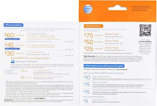 At&T 3-In-1, Triple Cut Universal Sim Card Starter Kit For Gophone Devices (No Annual Contract) Packaging May Vary #TOP2