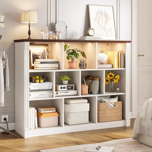 EnHomee 10-Cube Storage Organizer with LED Light