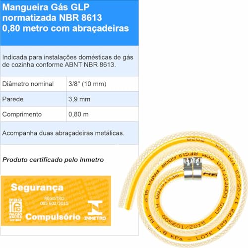 Registro Regulador Válvula de Gás Aliança 506/01 Doméstico - Vazão de 2kg/h (506/01 com mangueira 0,