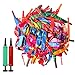 100pcs Rocket Balloons with Two Free Air Pump. Various Colors Giant Rocket Balloons for Parties