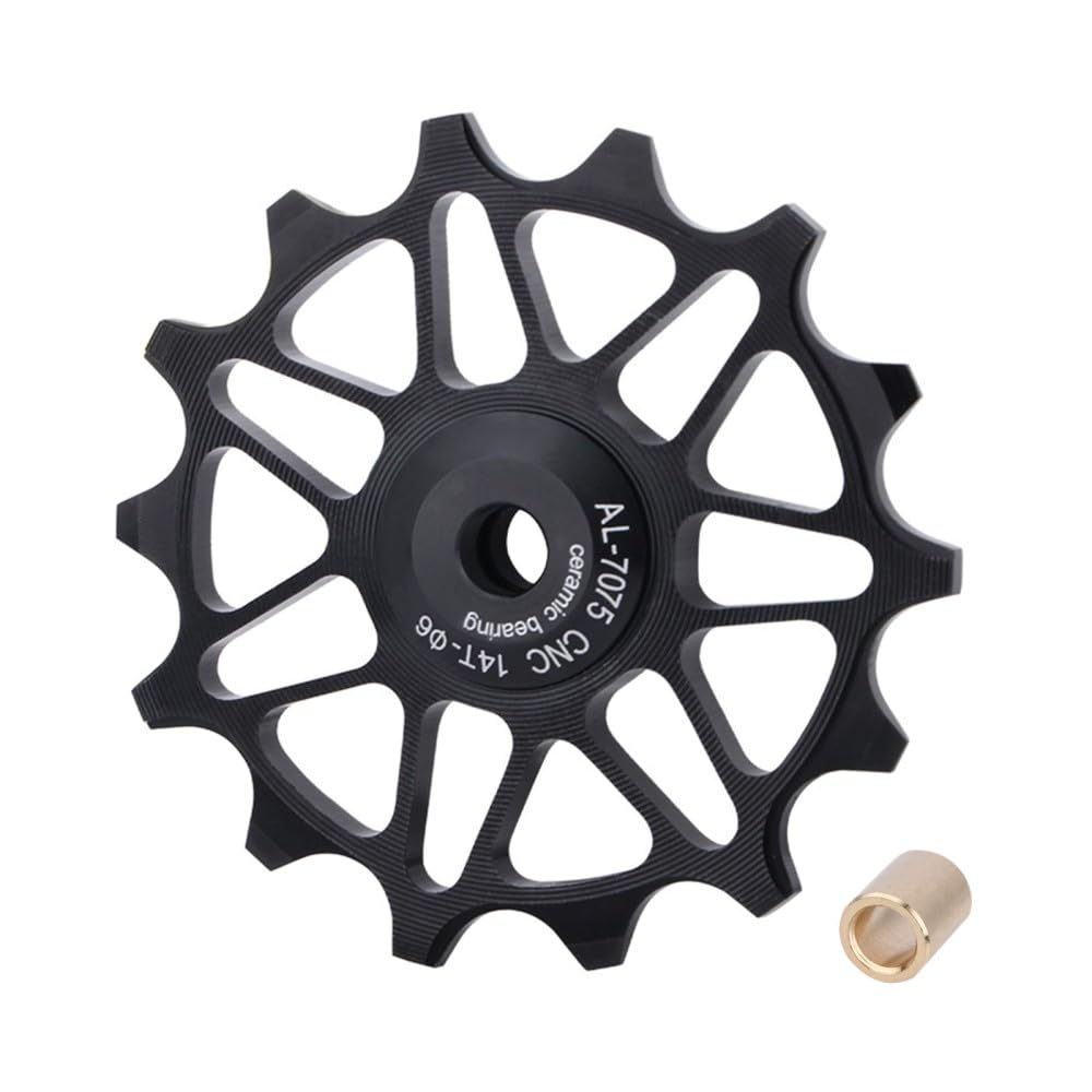 Puleggia Deragliatore Posteriore Ceramica - 12T/14T, Per Bici Strada, MTB, BMX, Con Manicotto Riduttore - Foto 3