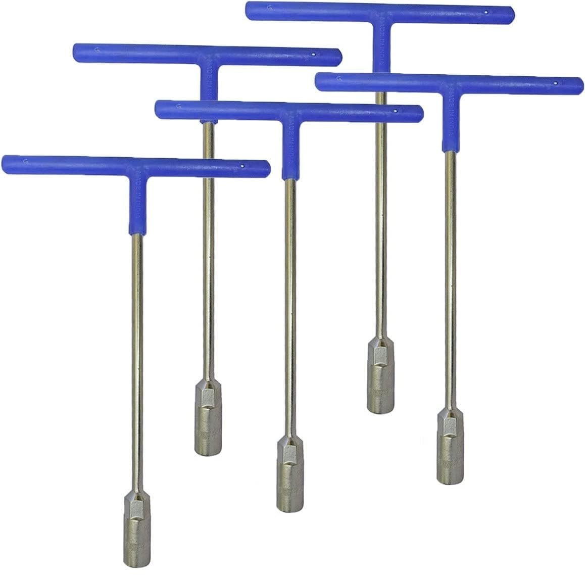 Inditrust New Heavy duty 5pc Hex T Spanner set (8mm 9mm 10mm 11mm and 12mm) Socket Single Side T type Wrench Set Socket Set (Pack of 5)